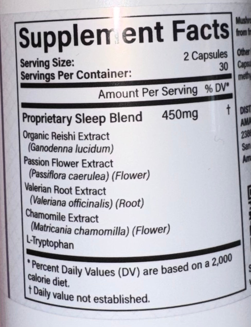 450mg Sleep Blend Mushroom Capsules